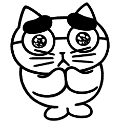 A cat with glasses