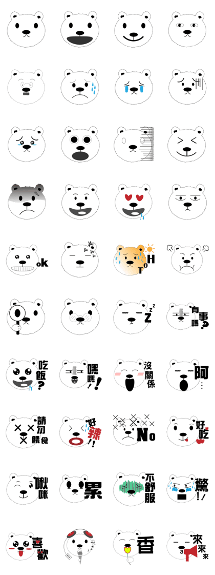 Small polar bear's face