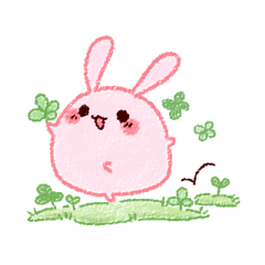 Sticker of love rabbit 4
