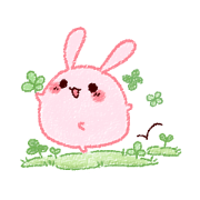 Sticker of love rabbit 4