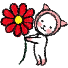 Hokaburi neko's greeting sticker3