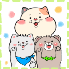 Stickers of very cute cats