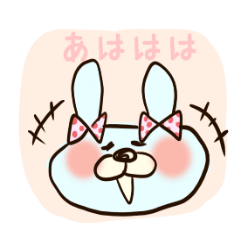 funny cute rabbit usually sticker