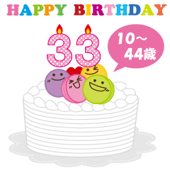10 44歳 年齢の誕生日お祝いケーキ Line スタンプ Line Store 10 44歳 年齢の誕生日お祝いケーキ Line スタンプ Line Store