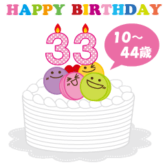 10 44歳 年齢の誕生日お祝いケーキ Line スタンプ Line Store
