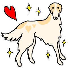 Dog stamp Borzoi