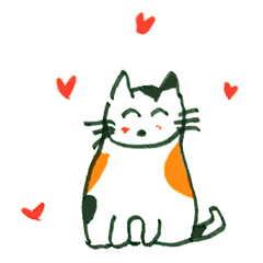 happiness of key tail cat