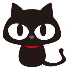 Sticker teaser black cat