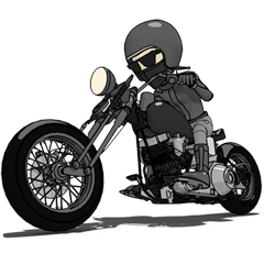 American Motorcycle black rider2