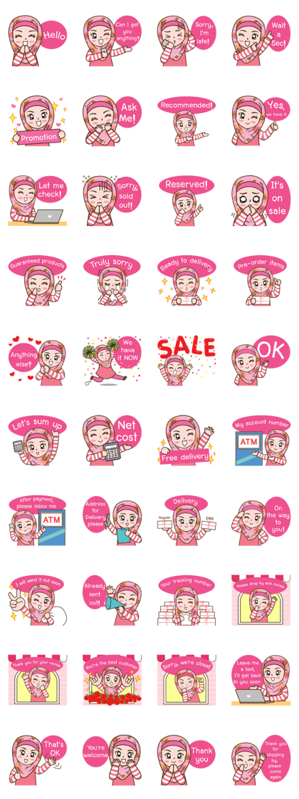 Hijab Girl Online Shop (Cute Seller) Eng