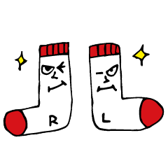 Twins of socks "Lefton and Righton"