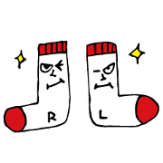 Twins of socks "Lefton and Righton"