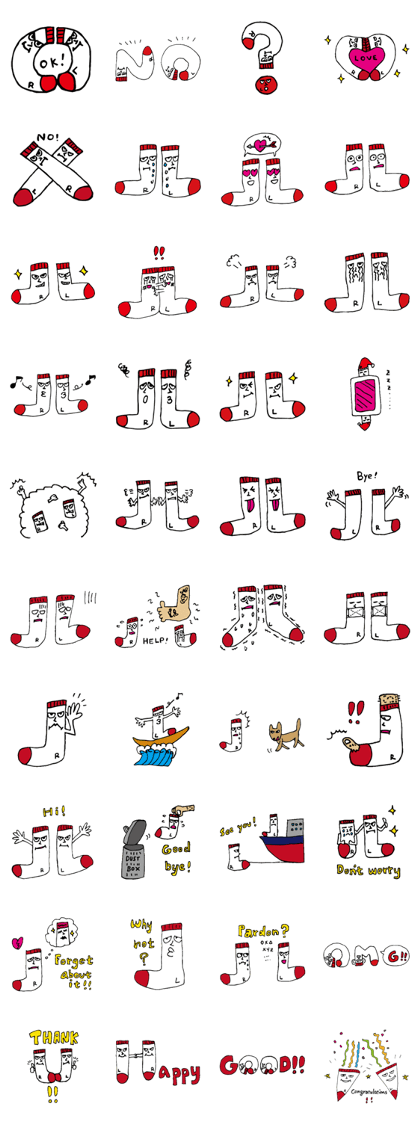 Twins of socks "Lefton and Righton"