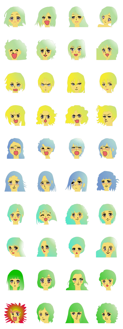 Girl animation and feelings