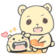 honey yellow bear sticker