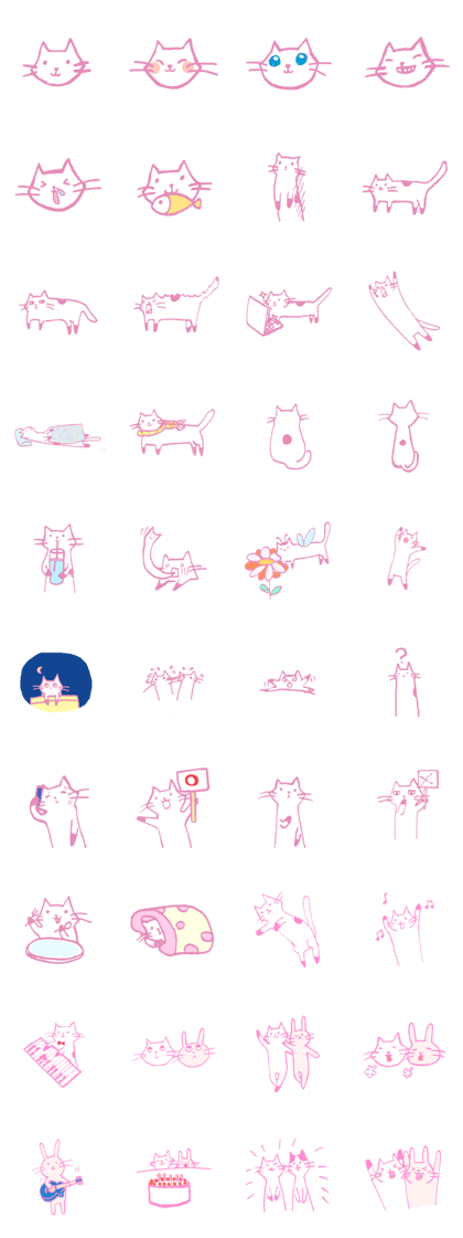 Cat Elva (Spring flowers version)