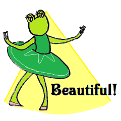 Froggy ballerina's cheering
