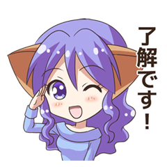 The Sticker of the Girl of a cat ear2