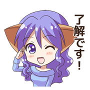 The Sticker of the Girl of a cat ear2