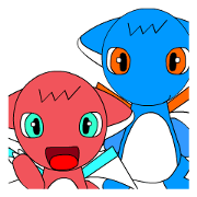 Dragon girl and boy.