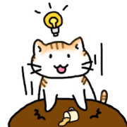 tabby cats (working at cafe)