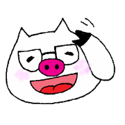 White pig glasses