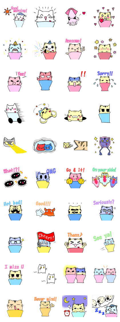 Nyan-Jelly Sticker Part 1, Nyan!
