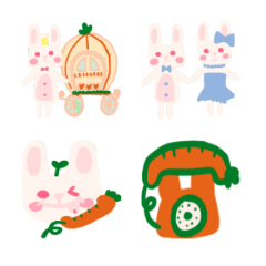 紅蘿蔔情侶白兔