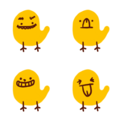 可愛的黃色小雞