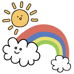 Rainbow Weather Notebook Stickers