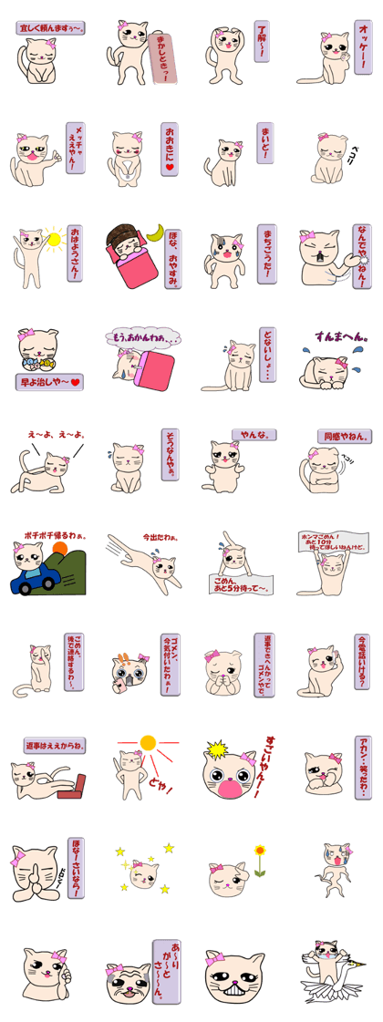 Chiara's cathy cats at Osaka Dialect.