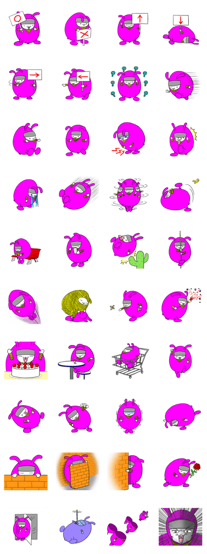 Purple ninja rabbit