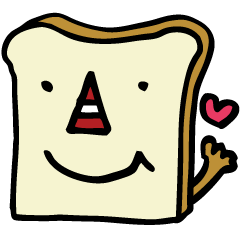 Everyday life sticker of bread