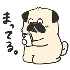 MU-PUG Pug dog stickers for daily use.