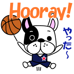 バスケ犬　英語と日本語