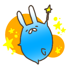 Blue rabbit daily sticker