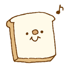 Sticker of cute bread
