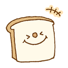 Sticker of cute bread 2