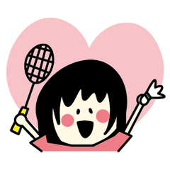 love badminton sticker