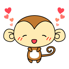 Cute monkey stickers -Osaru part 1