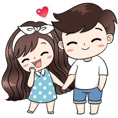 Boobib Cute Couple LINE stickers LINE STORE Boobib Cute Couple LINE stickers LINE STORE