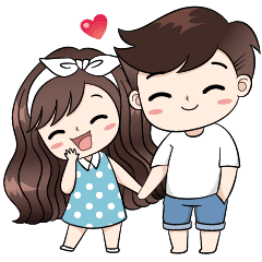 Boobib Cute  Couple  LINE stickers  LINE STORE