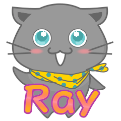 It begins to a cat and ends in RAY.1