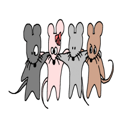 Sticker of the  four mouse