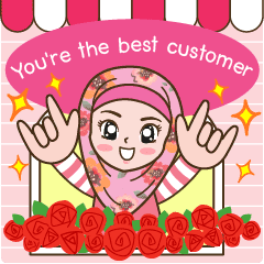 Hijab Girl Online Shop Eng Line Sticker Line Store