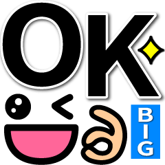 [BIG] Simple face big letter DEKAMOJI