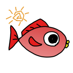 Cute red fish's