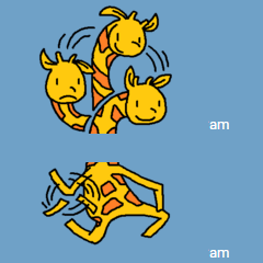 Giraffe LONG LONG Stickers4