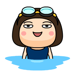 nanashi wears swimming suit