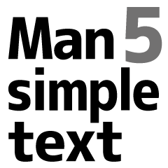Man sticker simple text.(large letter)5